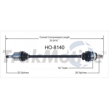 2005 Honda Civic CV Axle Shaft Front Left TrakMotive HO8140 image 1 of 3