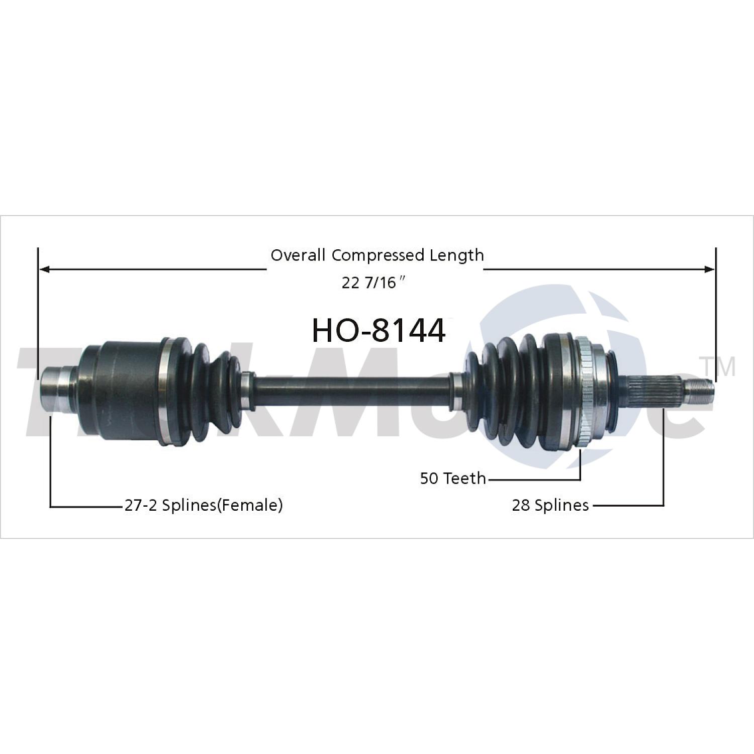 TrakMotive HO8144 CV Axle Shaft product image 1 of 3