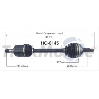 1999 Isuzu Oasis CV Axle Shaft Front Right TrakMotive HO8145 image 1 of 3