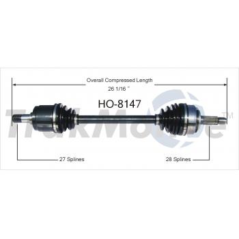 2006 Honda CR-V CV Axle Shaft Front Left TrakMotive HO8147 image 1 of 3