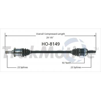 1997 Honda CR-V CV Axle Shaft Rear Right TrakMotive HO8149 image 1 of 3