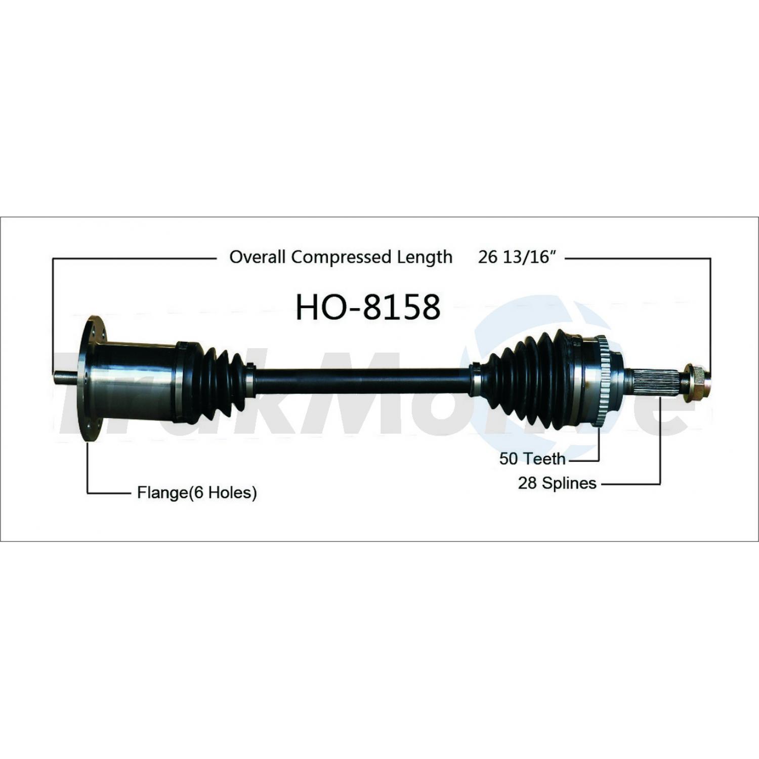 TrakMotive HO8158 - CV Axle Shaft TrakMotive HO8158 CV Axle Shaft product image 1 of 3