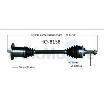 2008 Honda S2000 CV Axle Shaft