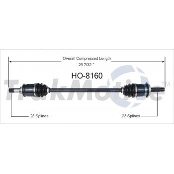 2006 Honda CR-V CV Axle Shaft Rear Left TrakMotive HO8160 image 1 of 3