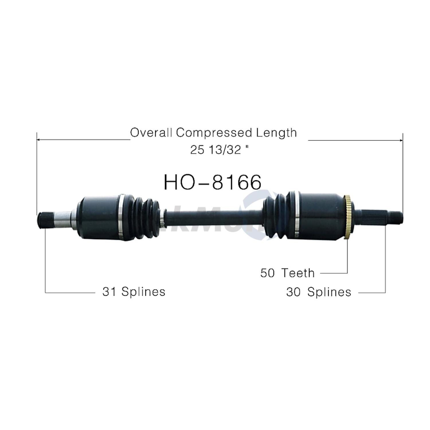 TrakMotive HO8166 - CV Axle Shaft TrakMotive HO8166 CV Axle Shaft product image 1 of 3
