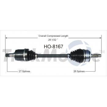 2007 Honda Accord CV Axle Shaft Front Left TrakMotive HO8167 image 1 of 3