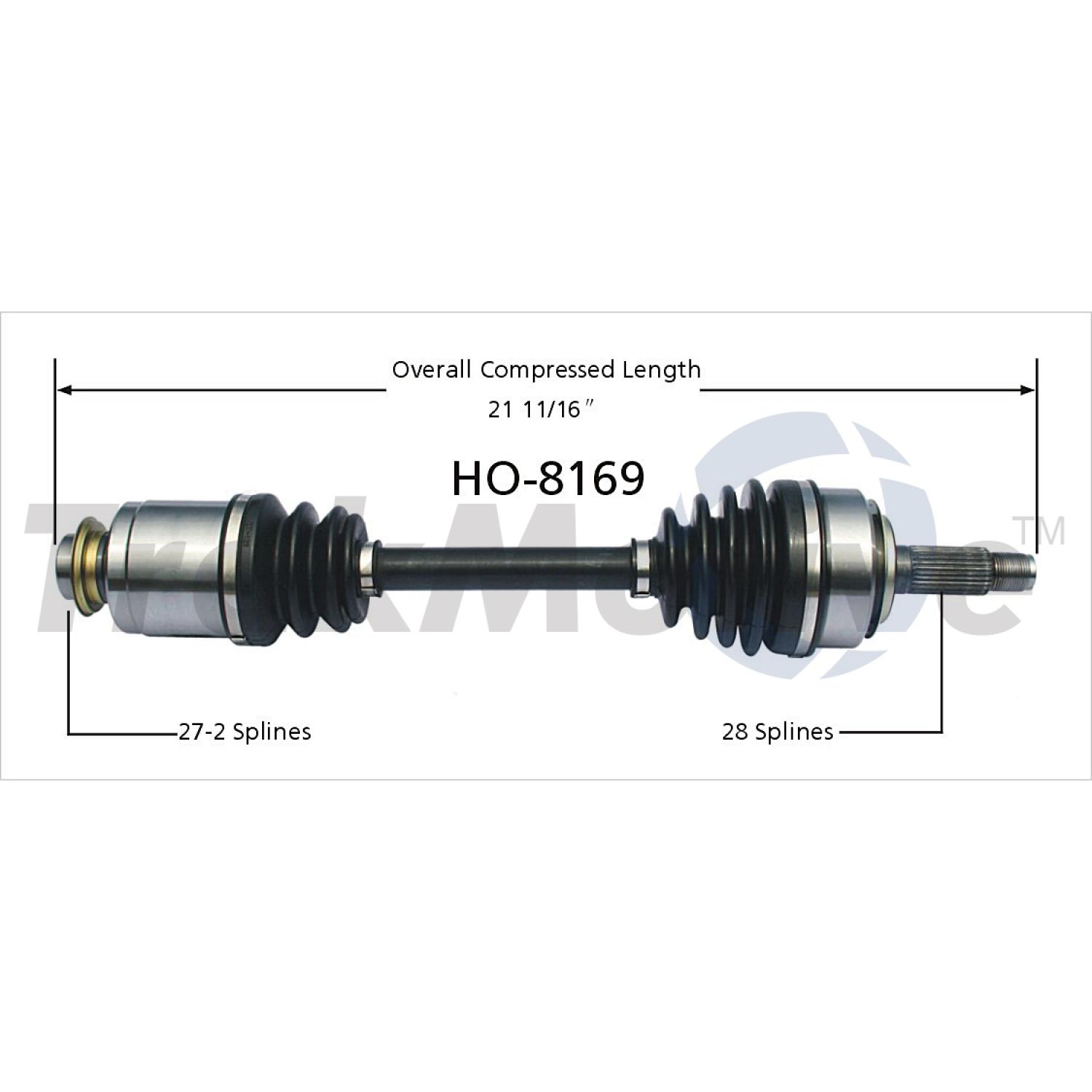 TrakMotive HO8169 CV Axle Shaft product image 1 of 3