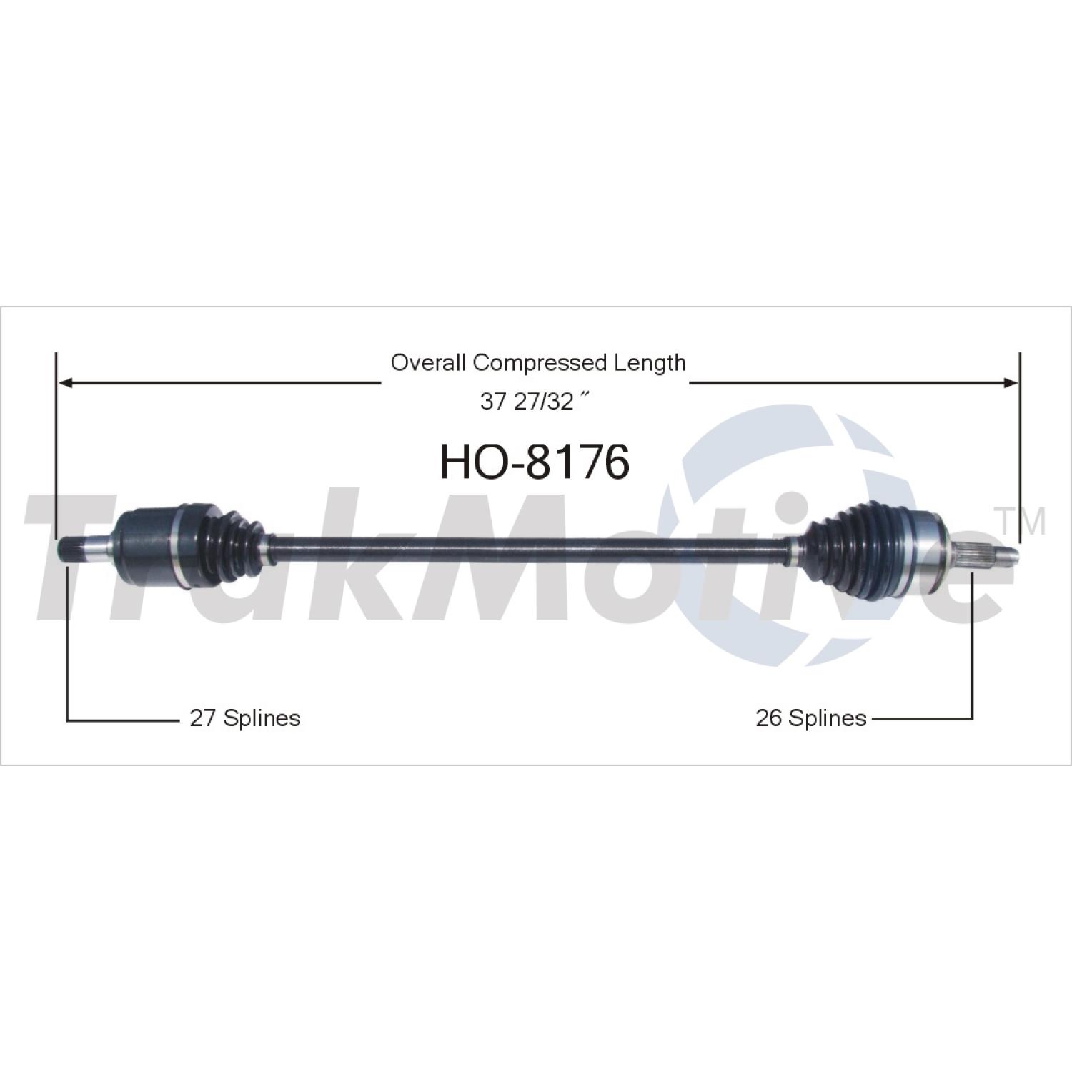 TrakMotive HO8176 - CV Axle Shaft TrakMotive HO8176 CV Axle Shaft product image 1 of 3