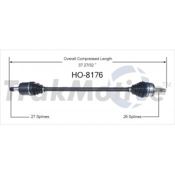 2007 Honda Accord CV Axle Shaft Front Right TrakMotive HO8176 image 1 of 3