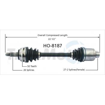 2006 Acura RSX CV Axle Shaft Front Right TrakMotive HO8187 image 1 of 3
