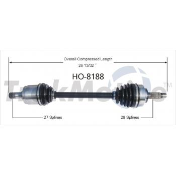 2007 Honda Accord CV Axle Shaft Front Left TrakMotive HO8188 image 1 of 3