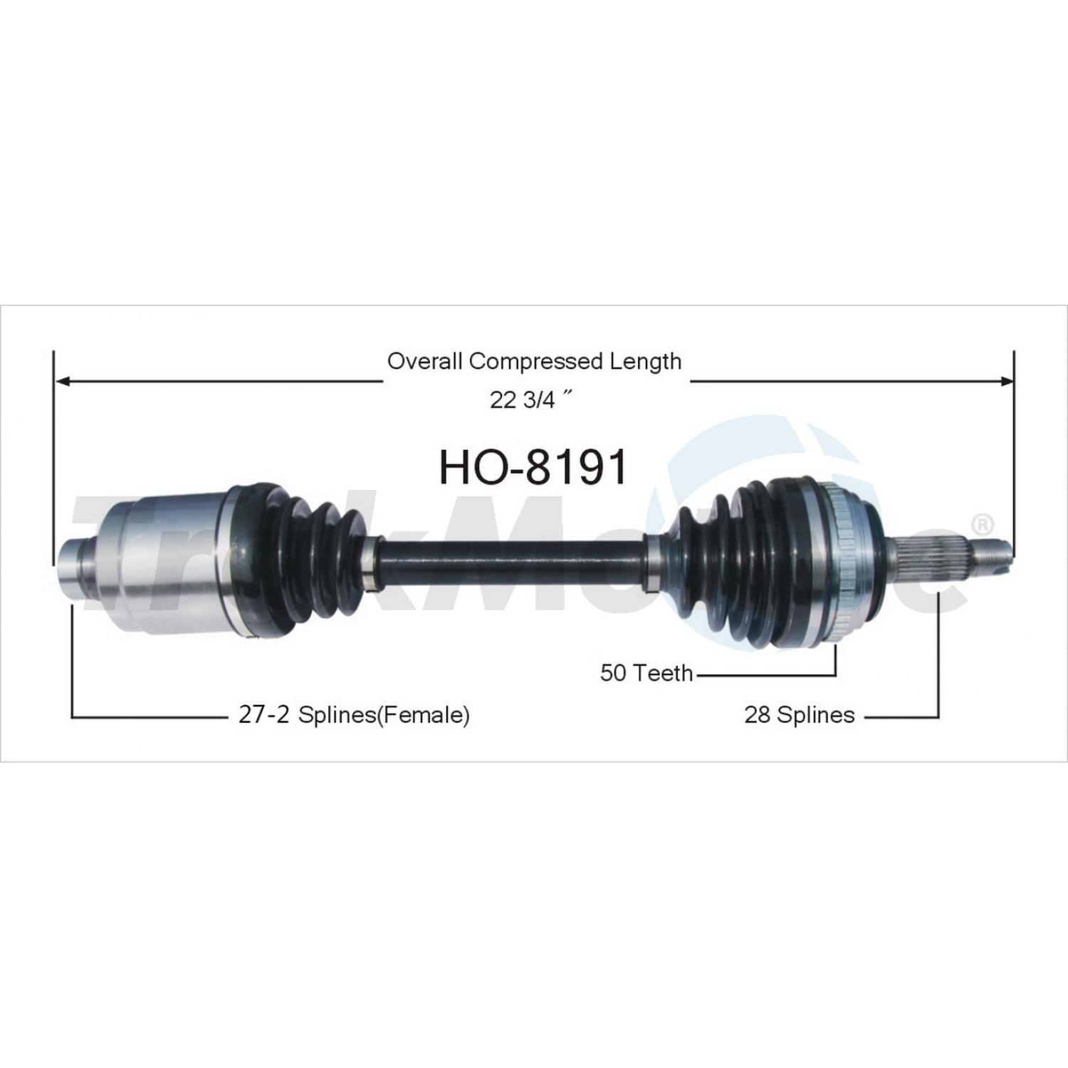 TrakMotive HO8191 - CV Axle Shaft TrakMotive HO8191 CV Axle Shaft product image 1 of 3