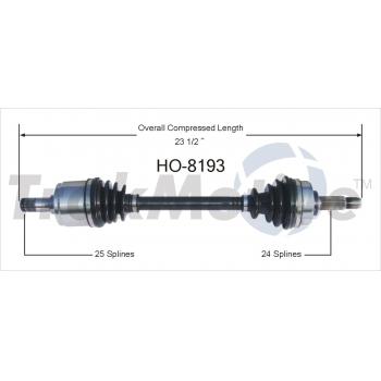 1981 Honda Accord CV Axle Shaft Front Right TrakMotive HO8193 image 1 of 3