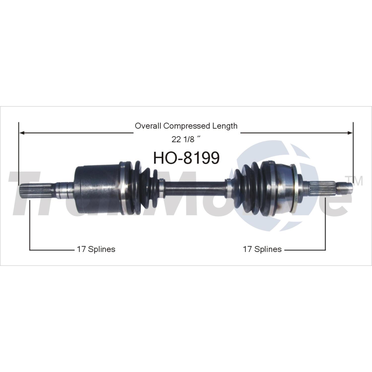 TrakMotive HO8199 - CV Axle Shaft TrakMotive HO8199 CV Axle Shaft product image 1 of 3