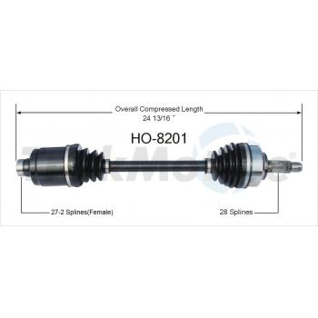 2008 Honda Element CV Axle Shaft Front Right TrakMotive HO8201 image 1 of 3