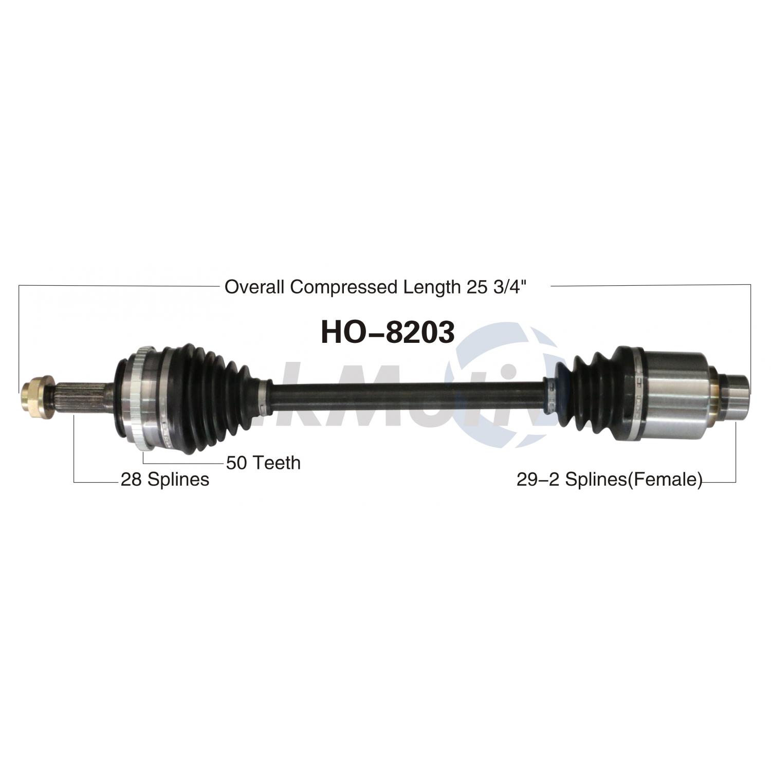 TrakMotive HO8203 - CV Axle Shaft TrakMotive HO8203 CV Axle Shaft product image 1 of 3
