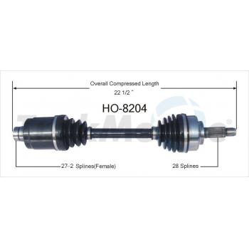 2007 Honda Accord CV Axle Shaft Front Right TrakMotive HO8204 image 1 of 3