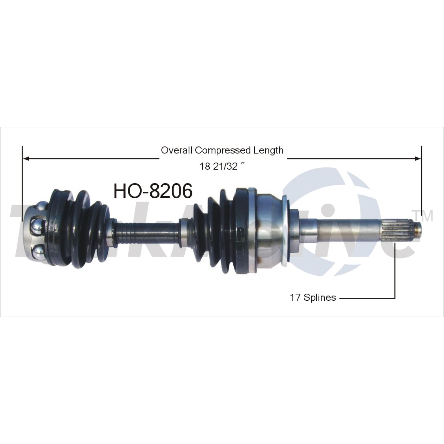 TrakMotive HO8206 - CV Axle Shaft TrakMotive HO8206 CV Axle Shaft product image 1 of 3