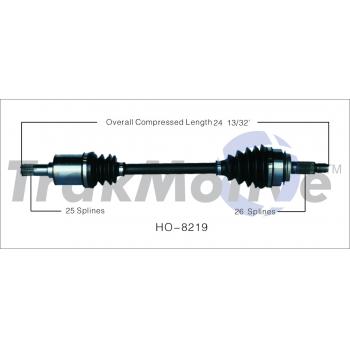 2009 Honda Civic CV Axle Shaft Front Left TrakMotive HO8219 image 1 of 3