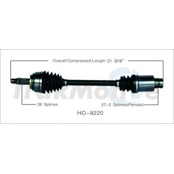 2009 Honda Civic CV Axle Shaft Front Right TrakMotive HO8220 image 1 of 3