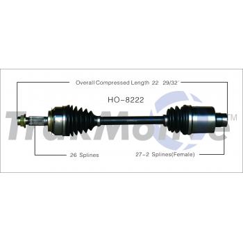 2009 Honda Civic CV Axle Shaft Front Right TrakMotive HO8222 image 1 of 3