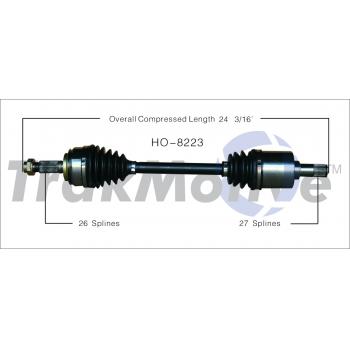 2009 Honda Civic CV Axle Shaft Front Left TrakMotive HO8223 image 1 of 3