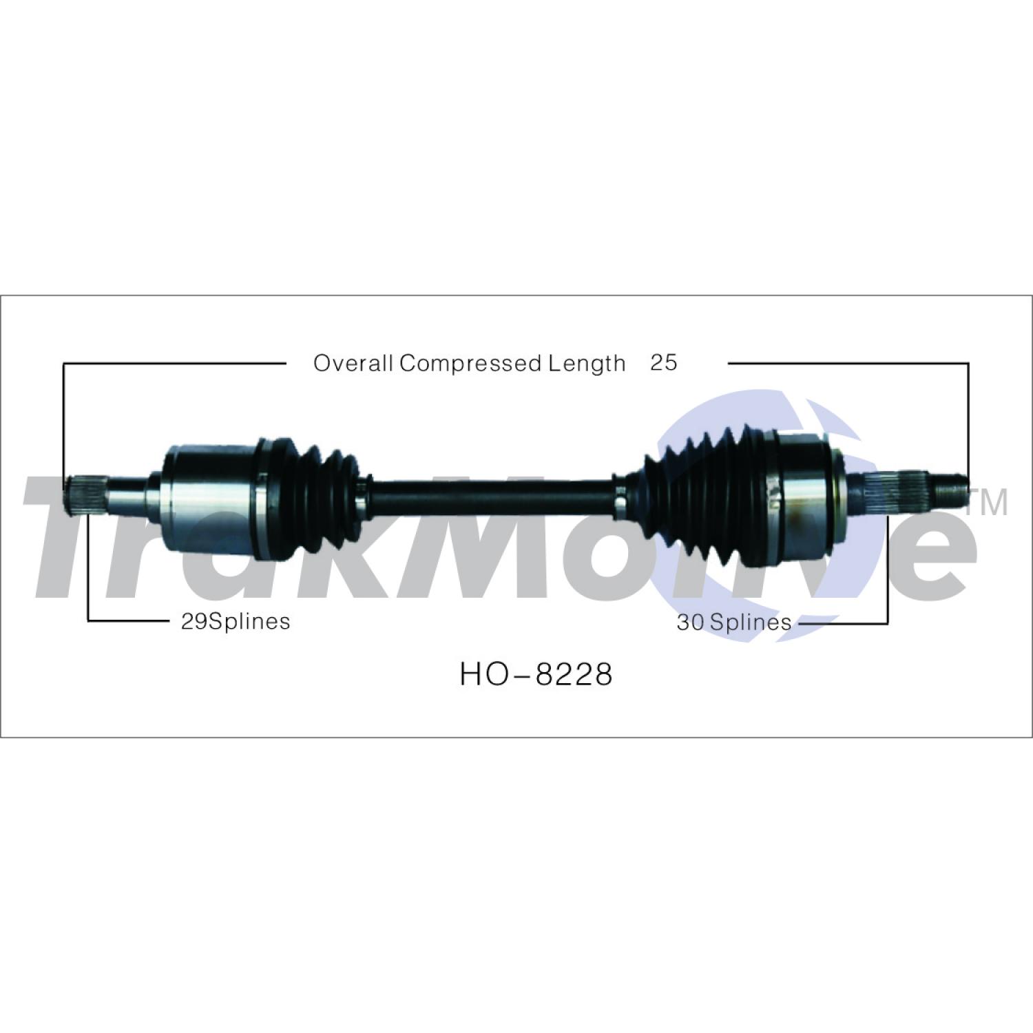 TrakMotive HO8228 - CV Axle Shaft TrakMotive HO8228 CV Axle Shaft product image 1 of 3