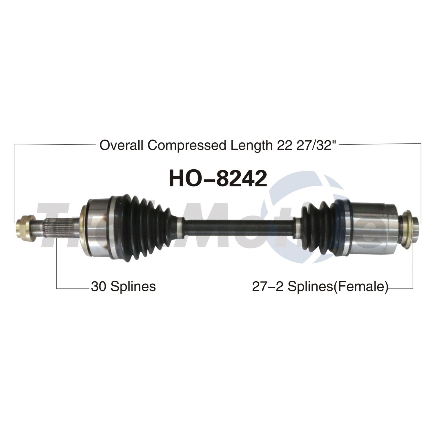 TrakMotive HO8242 CV Axle Shaft product image 1 of 3
