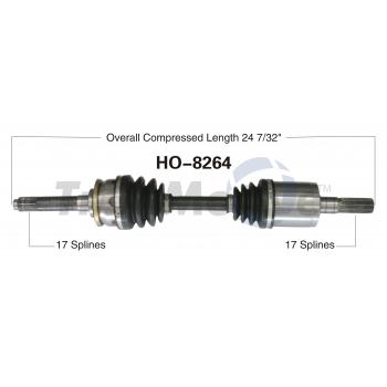 1998 Isuzu Trooper CV Axle Shaft Front Left TrakMotive HO8264 image 1 of 3