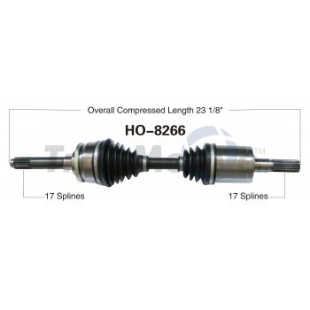 1996 Honda Passport CV Axle Shaft Front Left TrakMotive HO8266 image 1 of 3