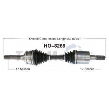 1999 Honda Passport CV Axle Shaft Front Left TrakMotive HO8268 image 1 of 3