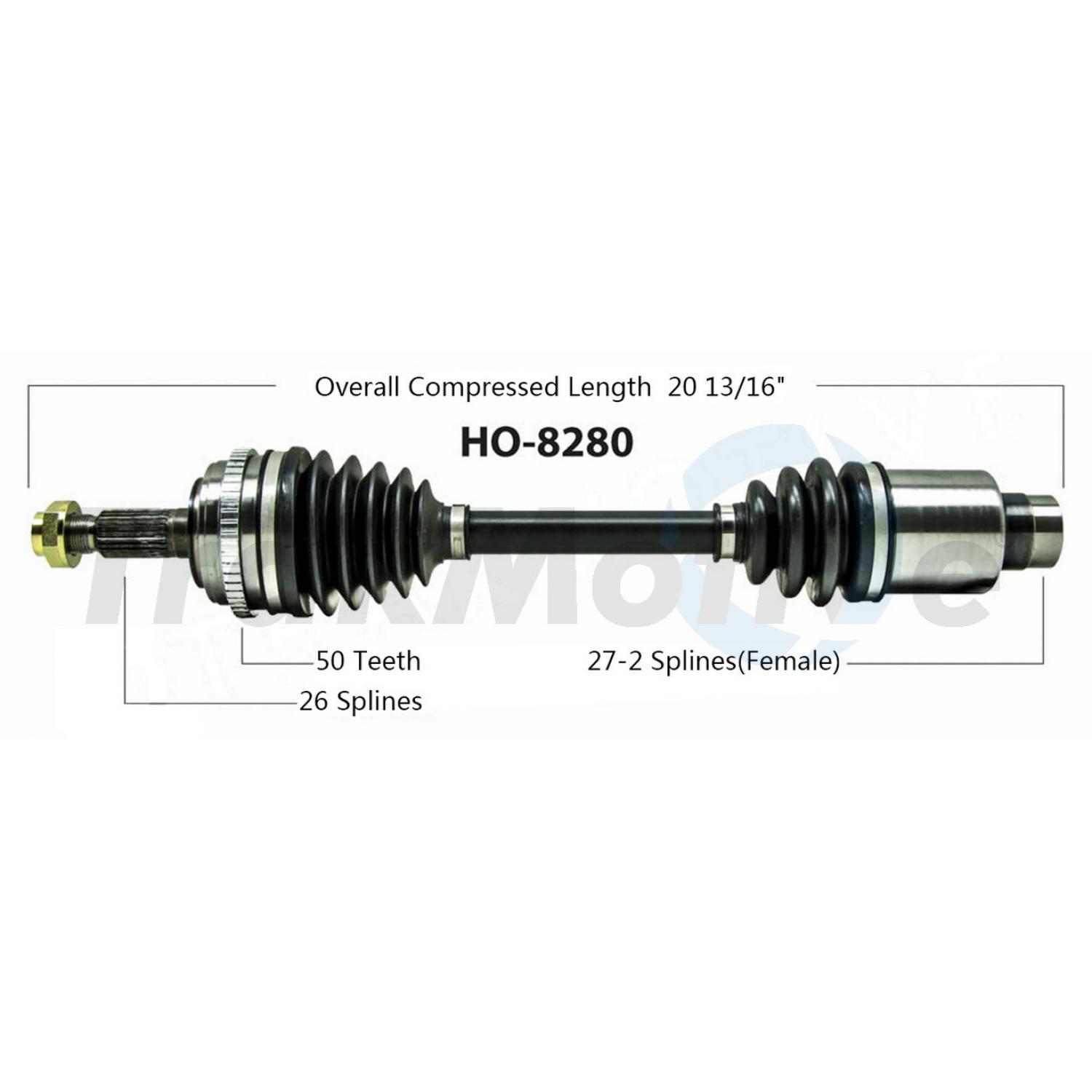 TrakMotive HO8280 CV Axle Shaft product image 1 of 3
