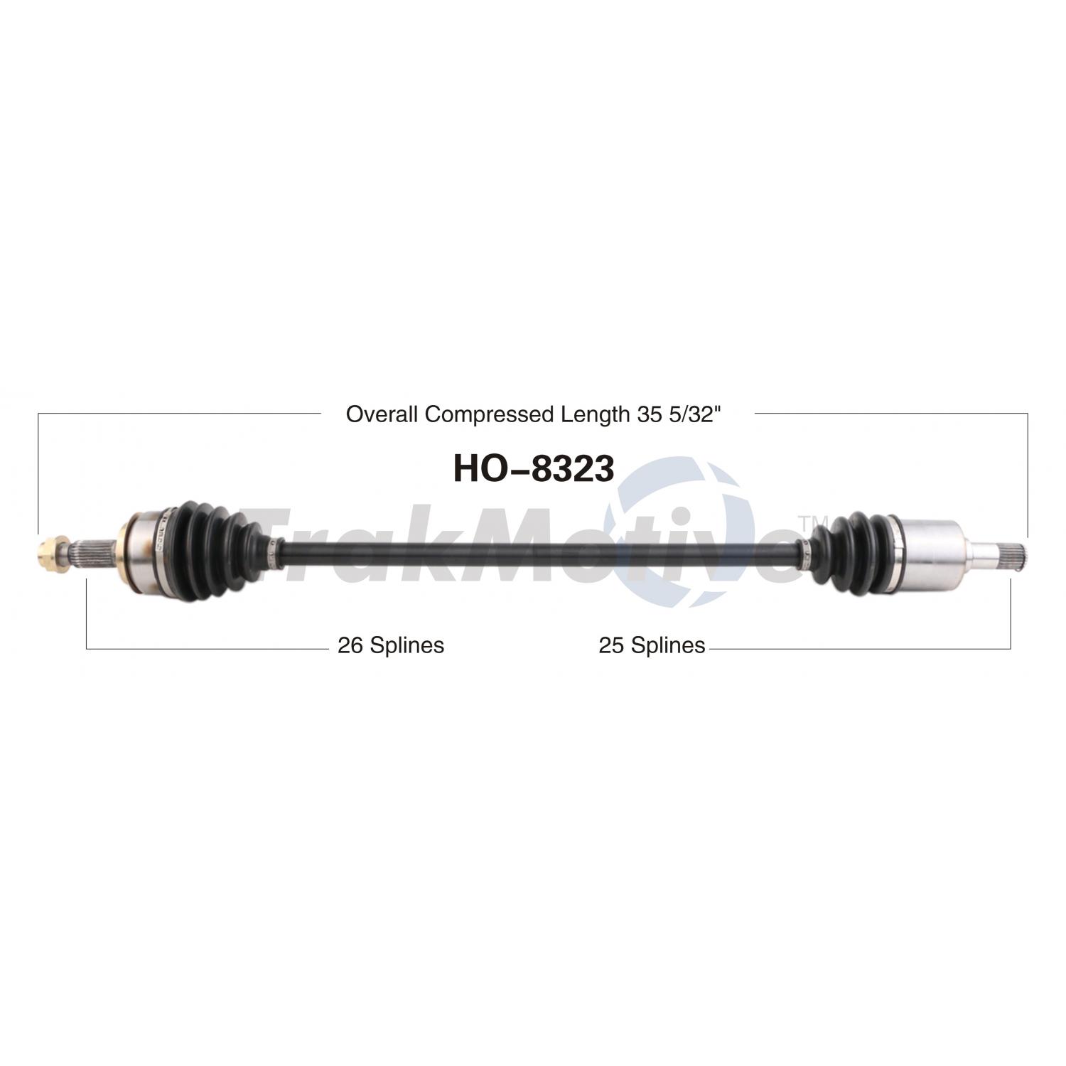 TrakMotive HO8323 - CV Axle Shaft TrakMotive HO8323 CV Axle Shaft product image 1 of 3