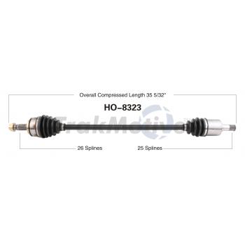 2009 Honda Fit CV Axle Shaft Front Right TrakMotive HO8323 image 1 of 3