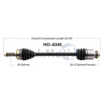 2011 Honda Pilot CV Axle Shaft Rear Right TrakMotive HO8345 image 1 of 3