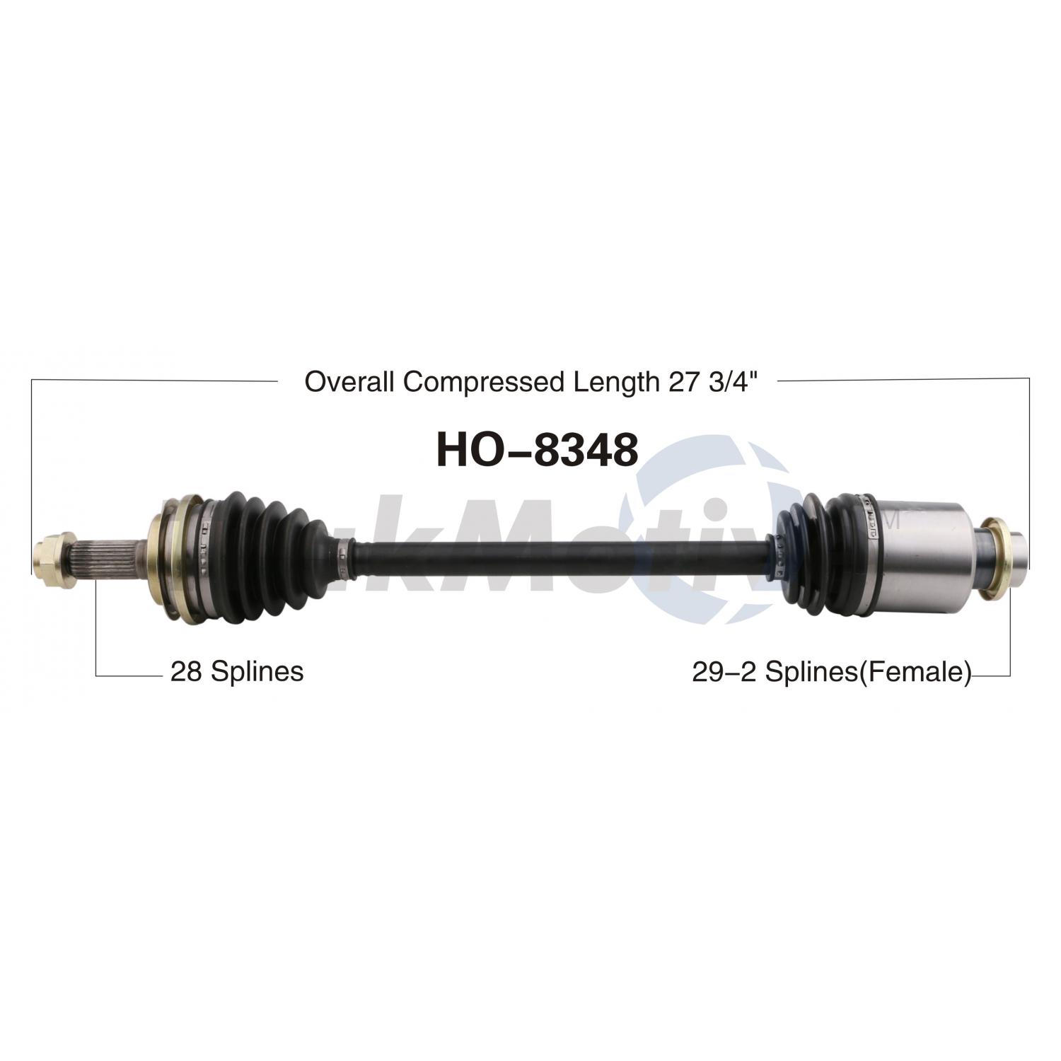 TrakMotive HO8348 - CV Axle Shaft TrakMotive HO8348 CV Axle Shaft product image 1 of 3