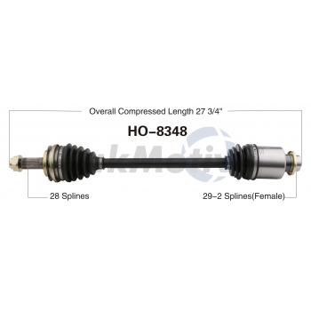 2011 Honda Ridgeline CV Axle Shaft Rear Right TrakMotive HO8348 image 1 of 3