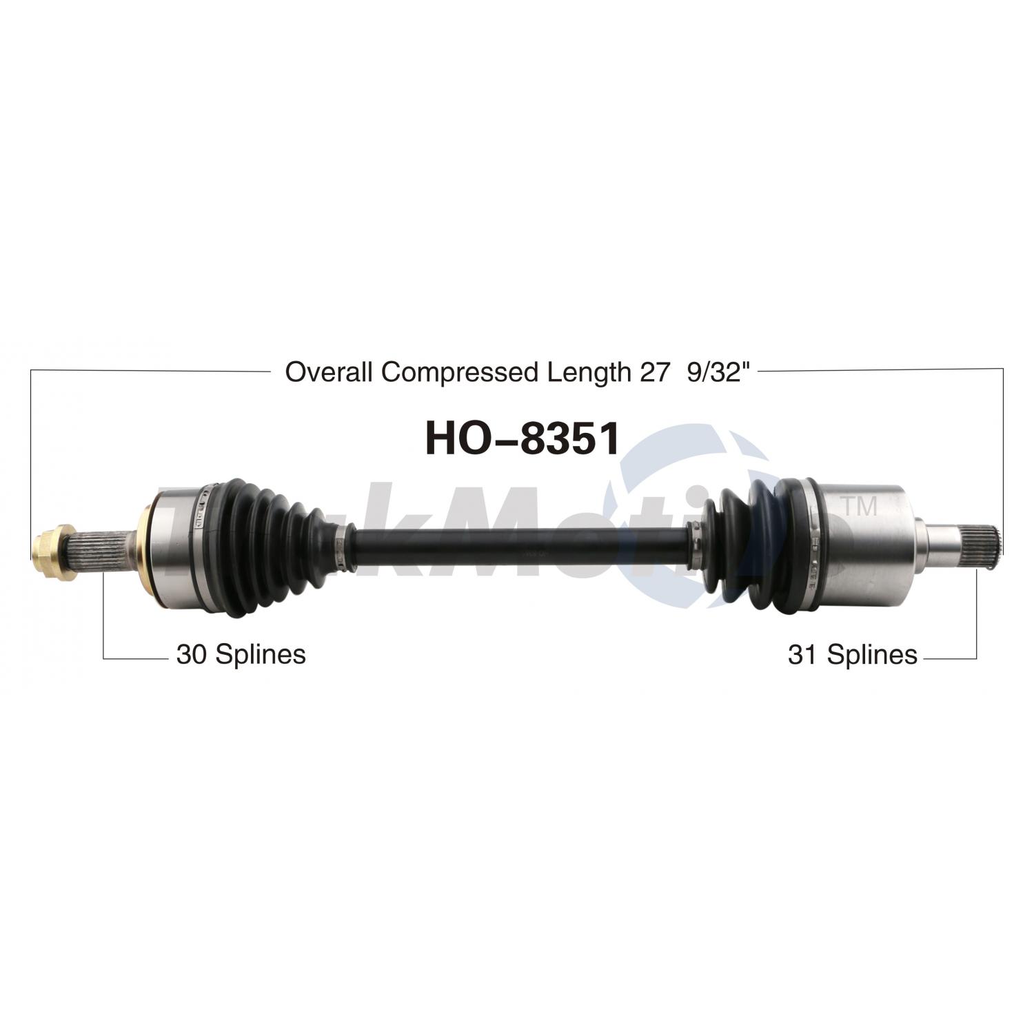 TrakMotive HO8351 CV Axle Shaft product image 1 of 3