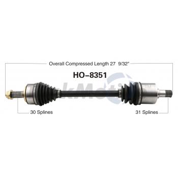 2010 Acura TL CV Axle Shaft Front Left TrakMotive HO8351 image 1 of 3