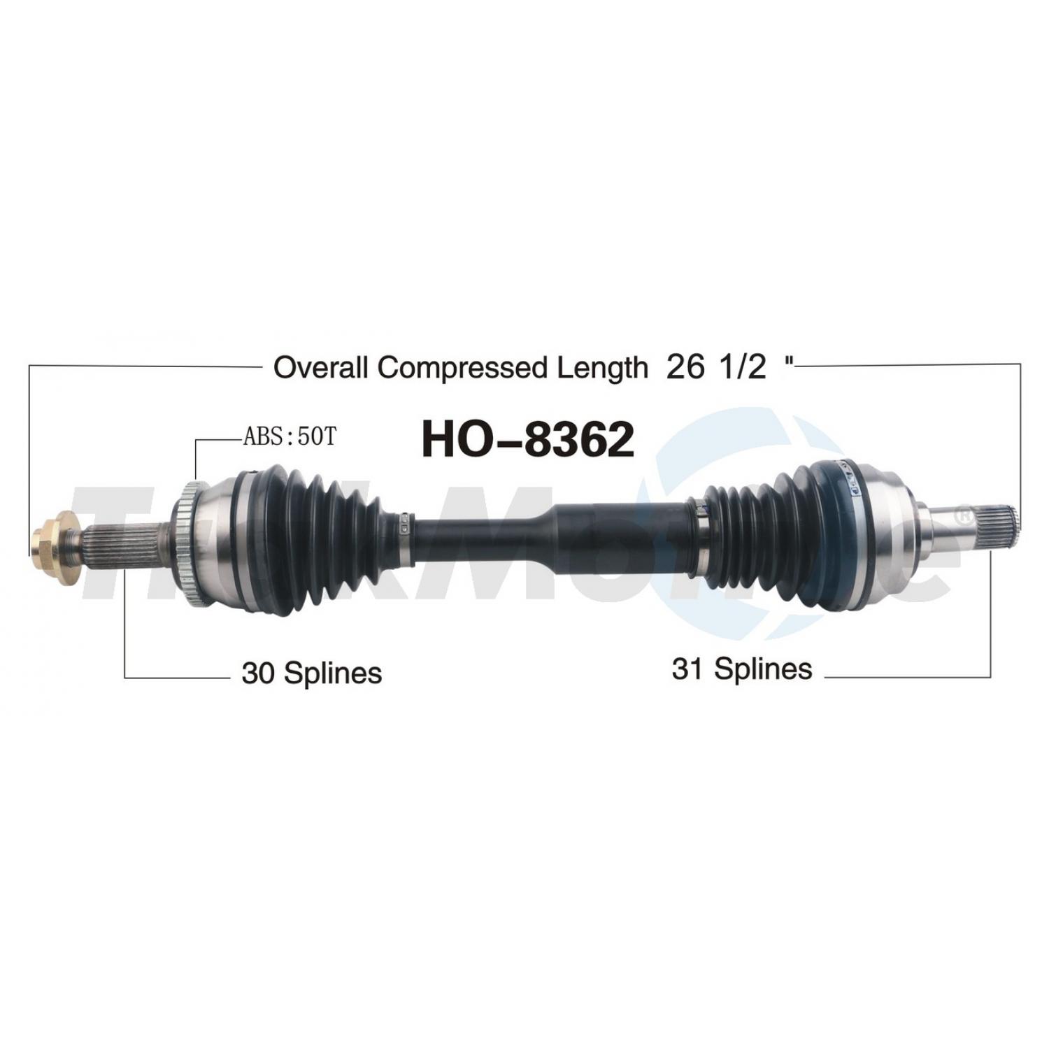 TrakMotive HO8362 - CV Axle Shaft TrakMotive HO8362 CV Axle Shaft product image 1 of 3