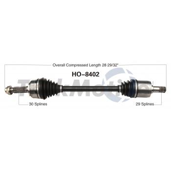 2008 Acura MDX CV Axle Shaft Front Left TrakMotive HO8402 image 1 of 3