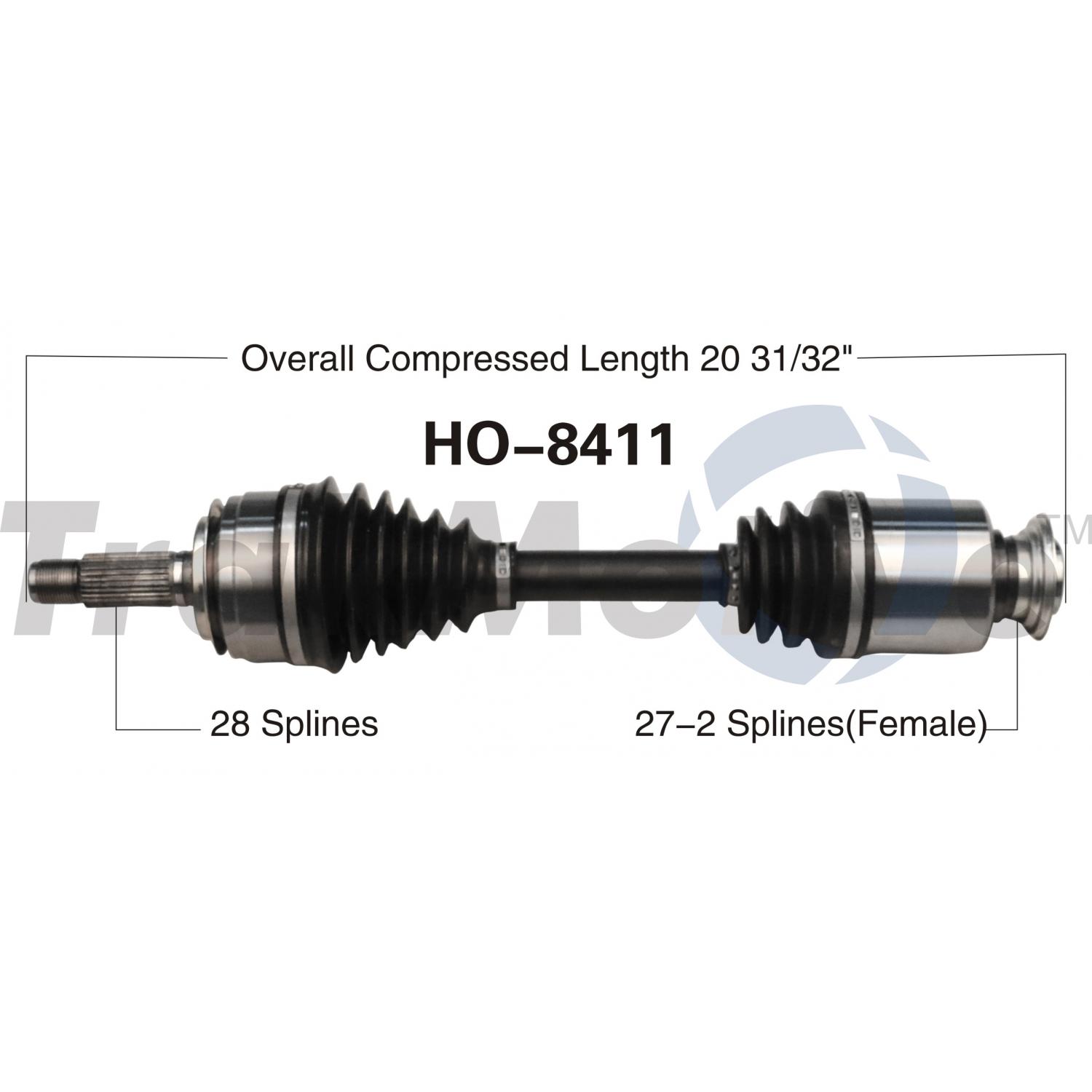 TrakMotive HO8411 - CV Axle Shaft TrakMotive HO8411 CV Axle Shaft product image 1 of 3