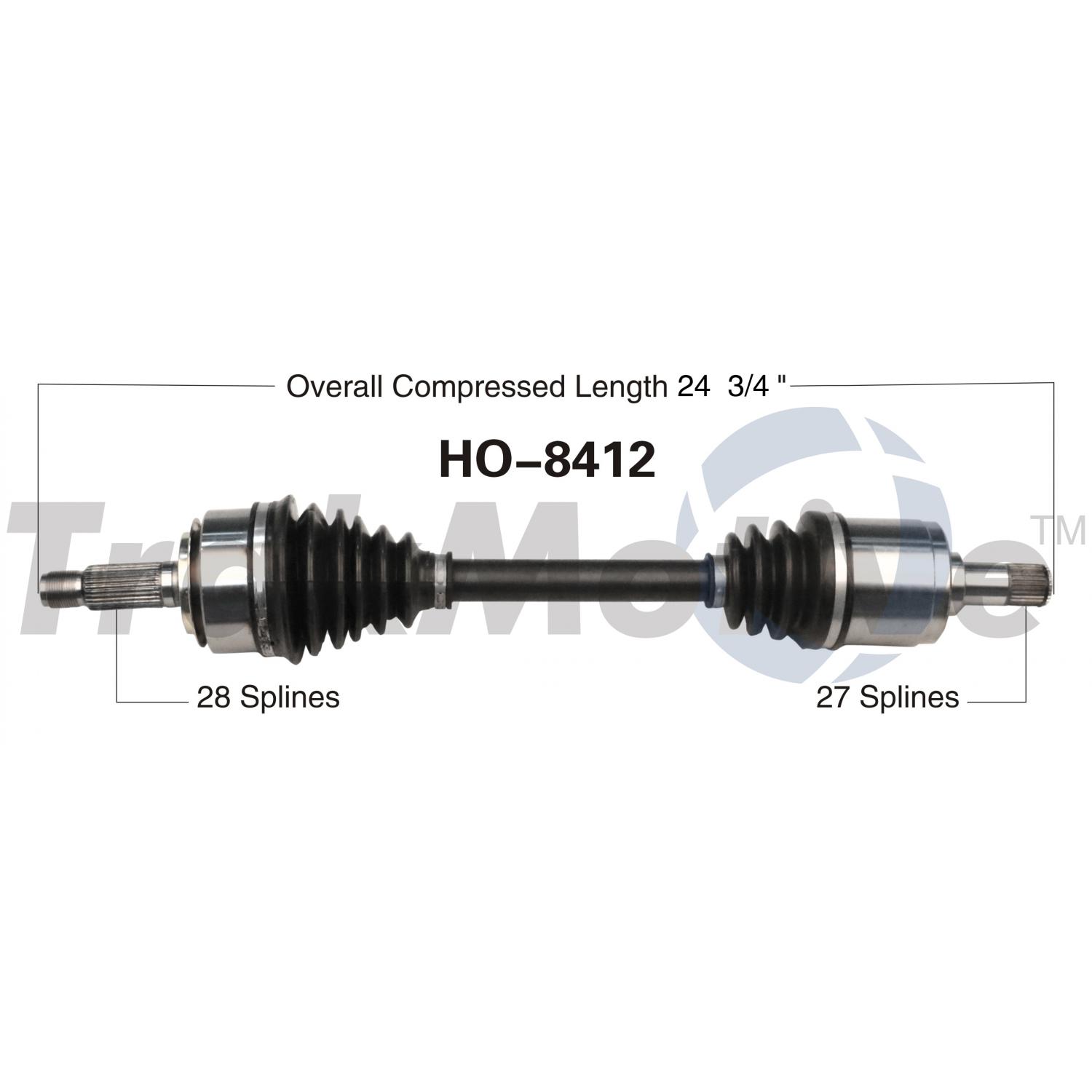 TrakMotive HO8412 - CV Axle Shaft TrakMotive HO8412 CV Axle Shaft product image 1 of 3