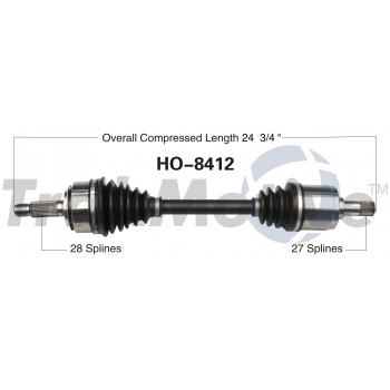 2015 Acura ILX CV Axle Shaft Front Left TrakMotive HO8412 image 1 of 3