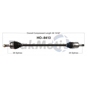 2013 Acura ILX CV Axle Shaft Front Right TrakMotive HO8413 image 1 of 3