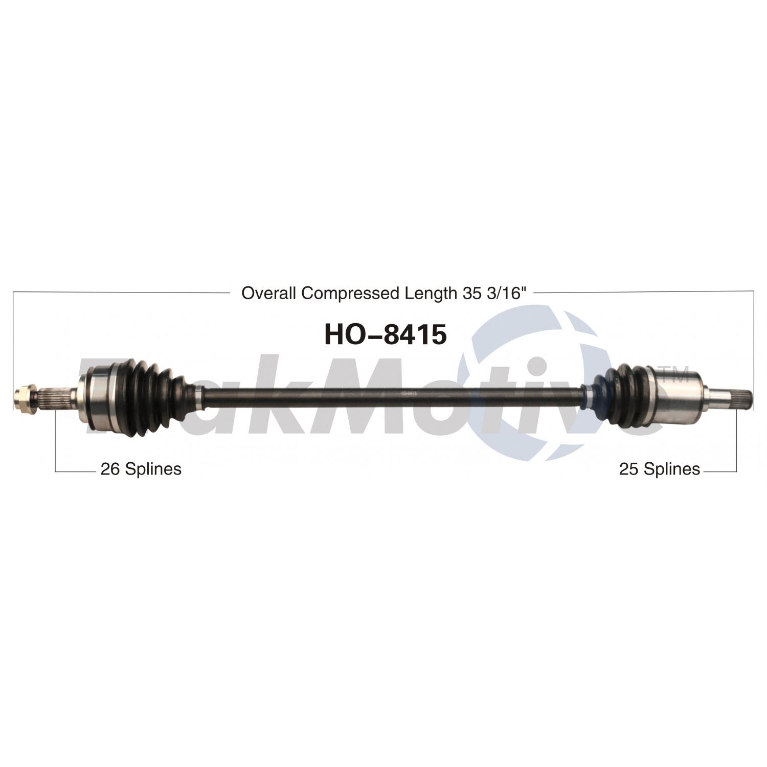 TrakMotive HO8415 - CV Axle Shaft TrakMotive HO8415 CV Axle Shaft product image 1 of 3