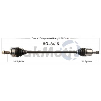 2012 Honda Fit CV Axle Shaft Front Right TrakMotive HO8415 image 1 of 3