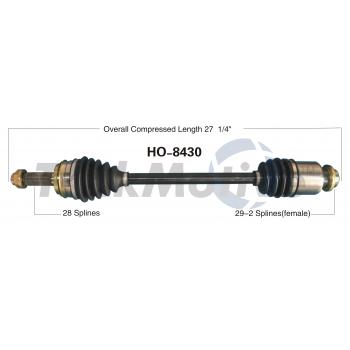 2011 Honda Pilot CV Axle Shaft Rear Left TrakMotive HO8430 image 1 of 3