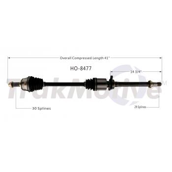 2011 Honda Odyssey CV Axle Shaft Front Right TrakMotive HO8477 image 1 of 3