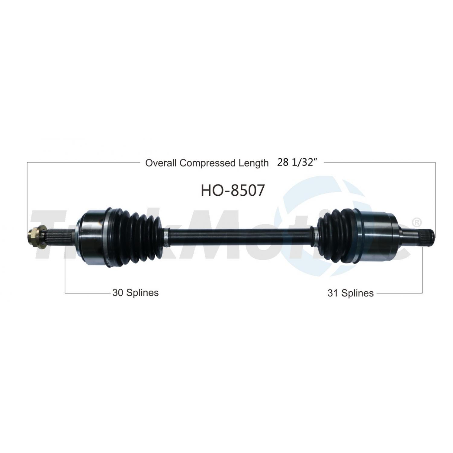 TrakMotive HO8507 CV Axle Shaft product image 1 of 3